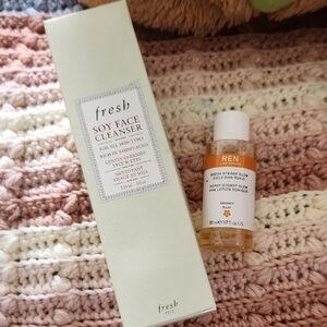 Fresh Soy Face Cleanser and REN Body Lotion